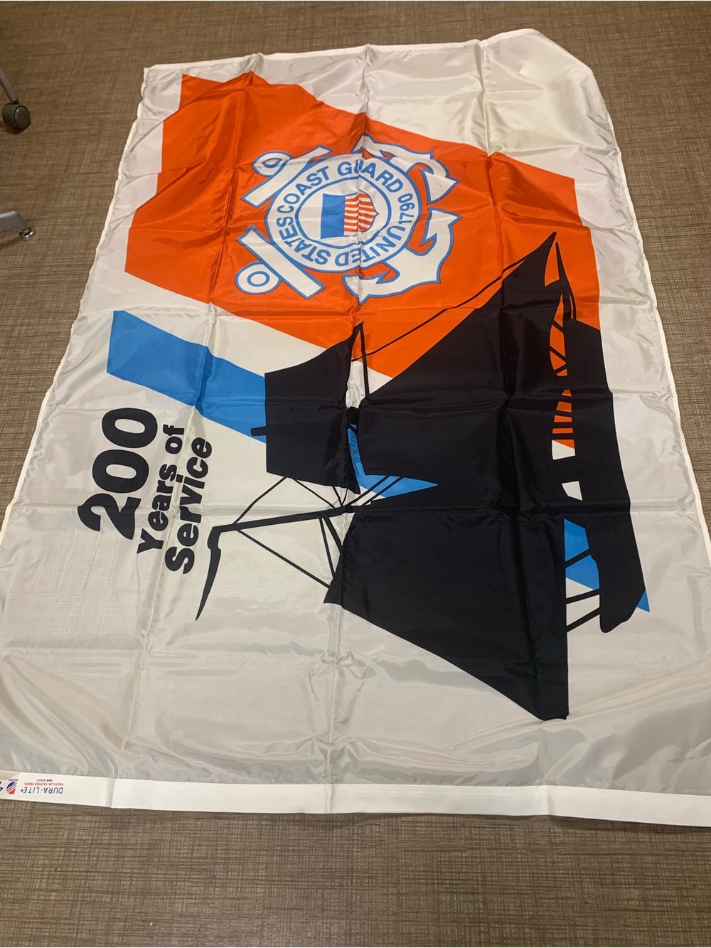 US coast Guard 200 yrs of Service Flag 4’x6’